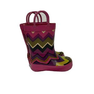 Missoni For Target Girls Zig Zag Fuschia Rain Boots XS 8/9 Toddler
